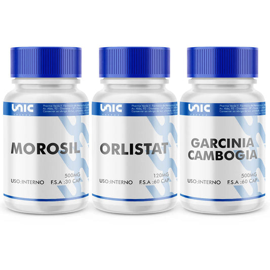 Kit Morosil, garcinia e orlistat 120mg