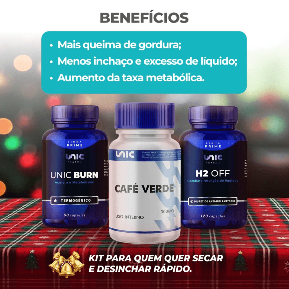 Kit Seca + Drena + Acelera – Queima, Drenagem e Metabolismo Rápido