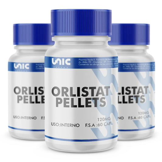 Kit 3 potes Orlistat Pellets 120mg 60cp