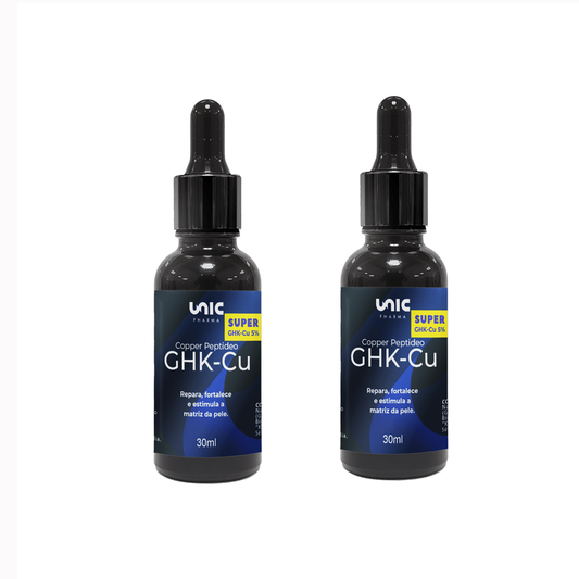 Kit C/2 SUPER GHK-CU Copper Peptideos Sérum 5% - 30ml