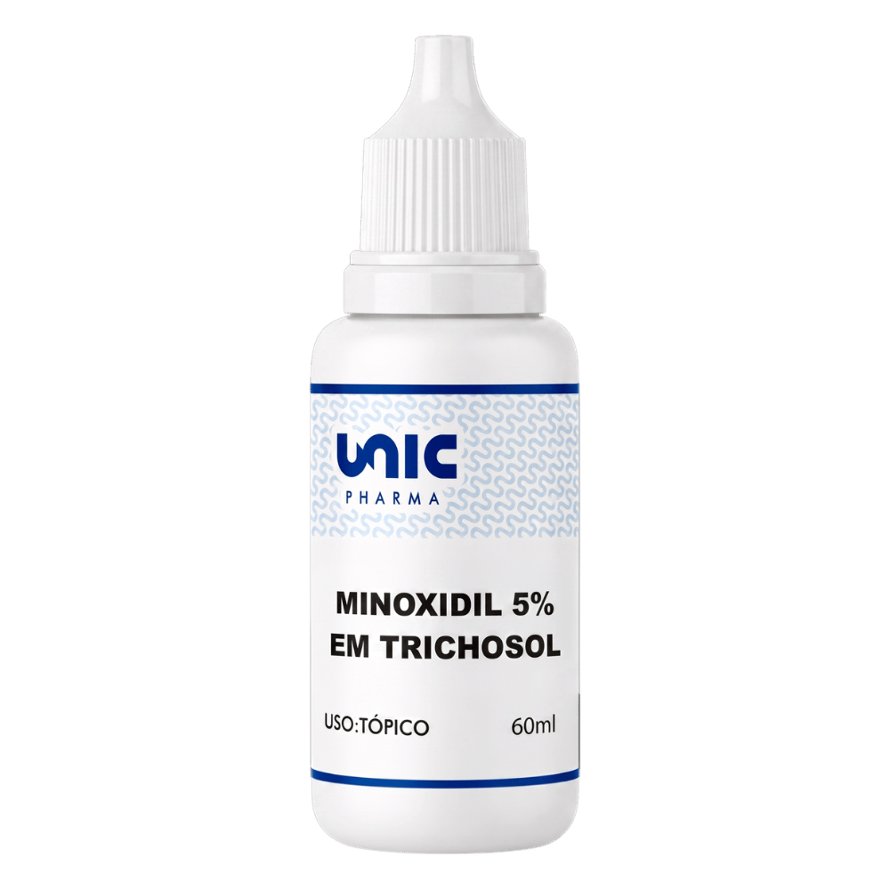 Minoxidil 5% em Trichosol cabelos e barba sem alcool 60ml
