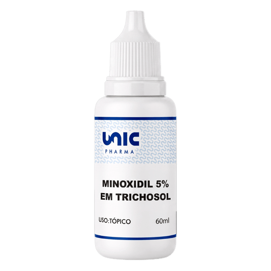 Minoxidil 5% em Trichosol cabelos e barba sem alcool 60ml