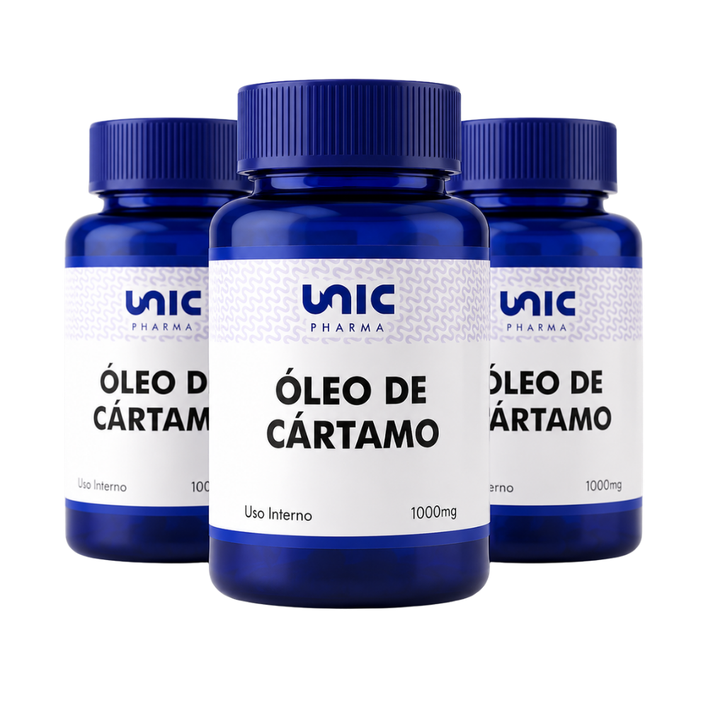 Kit Óleo de Cártamo 1g  3 Frascos de 120caps