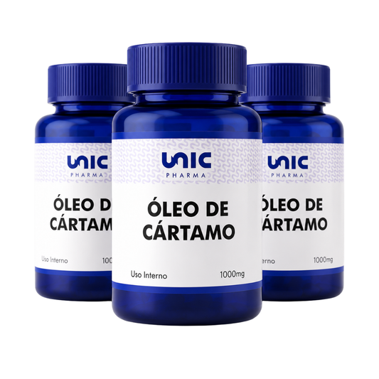 Kit Óleo de Cártamo 1g  3 Frascos de 120caps