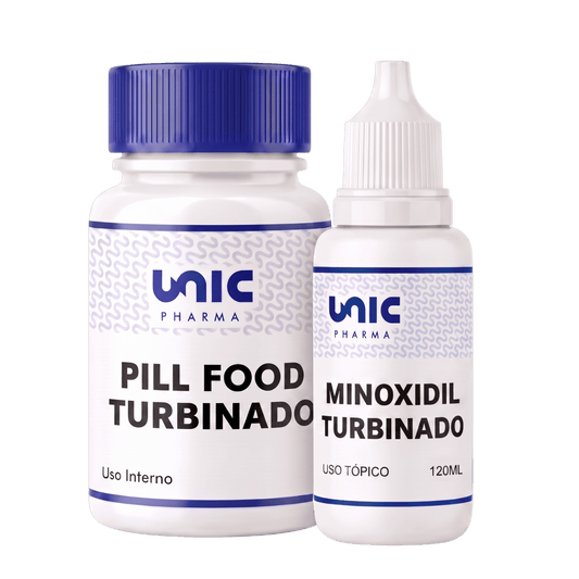 Pill food turbinado e Minoxidil turbinado 120ml