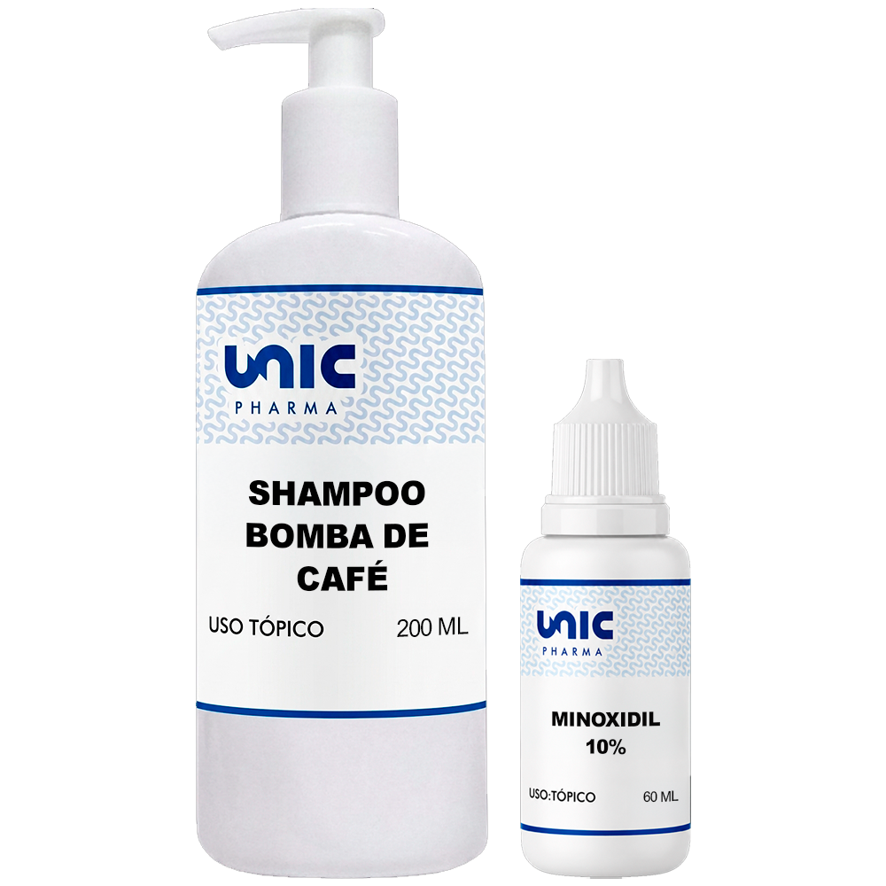 Minoxidil 10% + Shampoo Bomba de Café 200ml