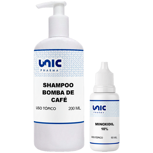 Minoxidil 10% + Shampoo Bomba de Café 200ml