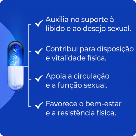 Coquetel afrodisíaco em cápsulas 30 doses