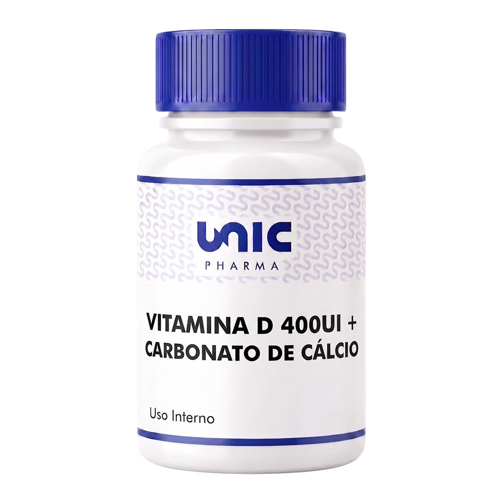 Vitamina D 400UI carbonato cálcio 600mg