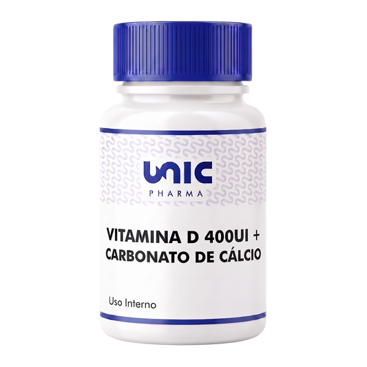Vitamina D 400UI carbonato cálcio 600mg