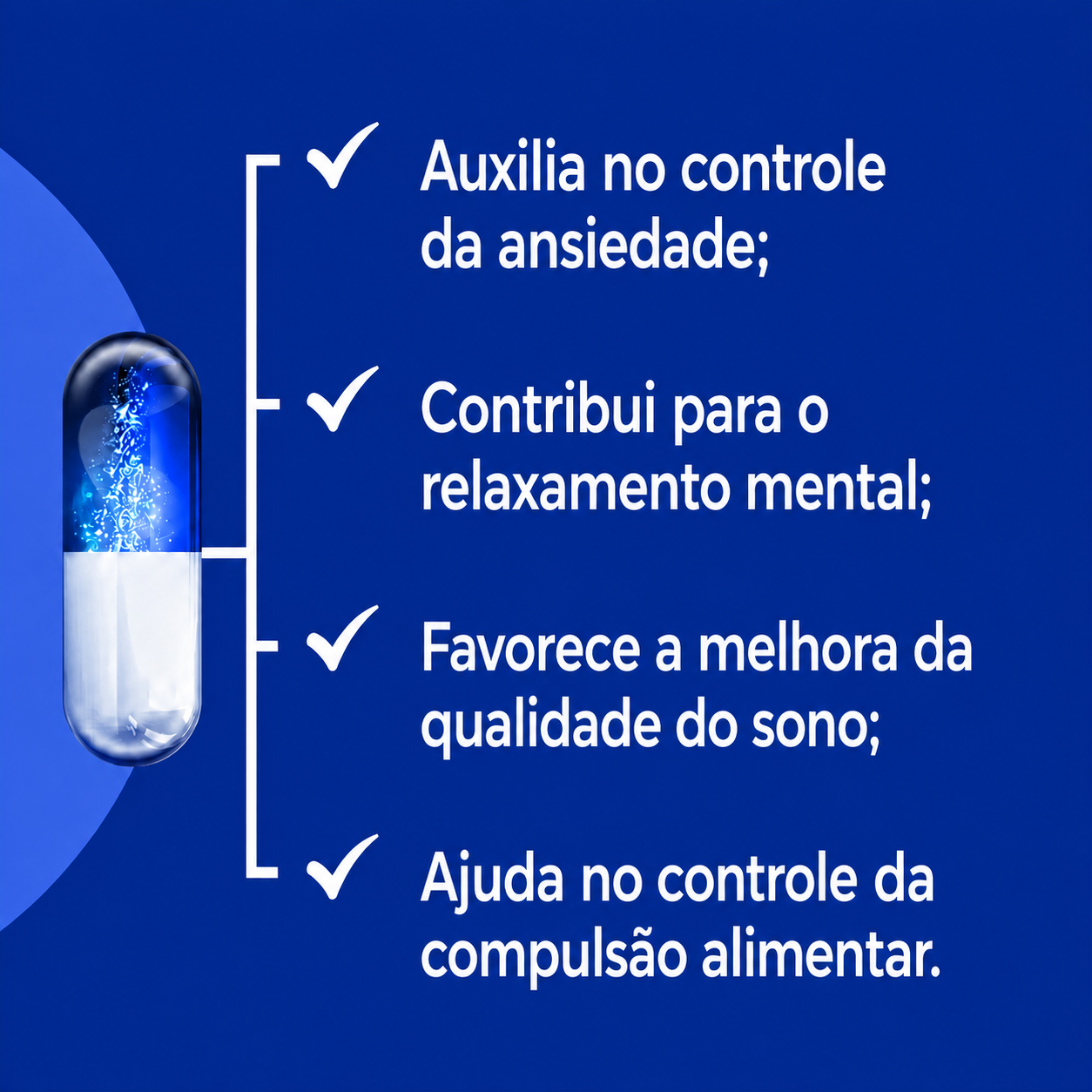 Cápsula Para Controle Da Ansiedade - 30 Cápsulas