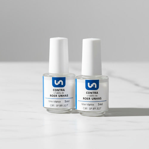 Kit 2 Esmalte Unicpharma Antionicofagia 5ml Inibe Roer Unhas Sem Cor