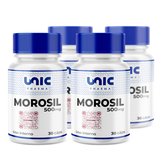 Kit 4 frascos de Morosil 500mg 30 Cáps com selo de autenticidade