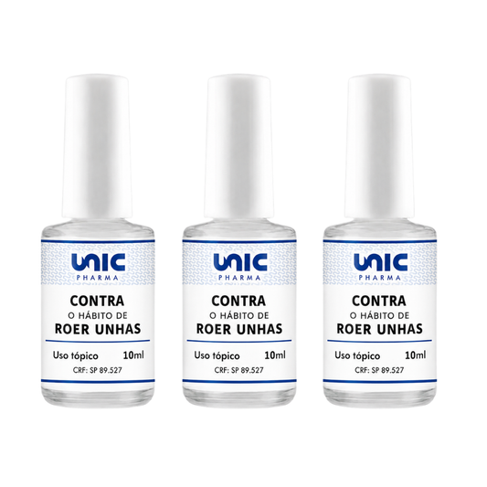 Kit 3 Esmalte Para Onicofagia Hábito De Roer Unhas 10ml