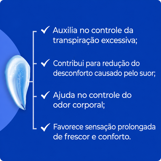 Antitranspirante para Hiperidrose (suor excessivo) - em Roll on 70ml
