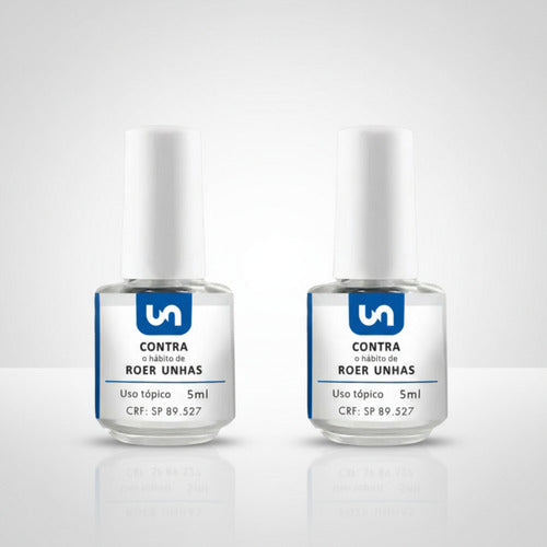 Kit 2 Esmalte Unicpharma Antionicofagia 5ml Inibe Roer Unhas Sem Cor