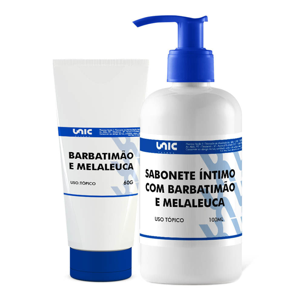Kit Creme 60g Barbatimão e Melaleuca+ Sabonete Vaginal de Barbatimão e Melaleuca 100ml