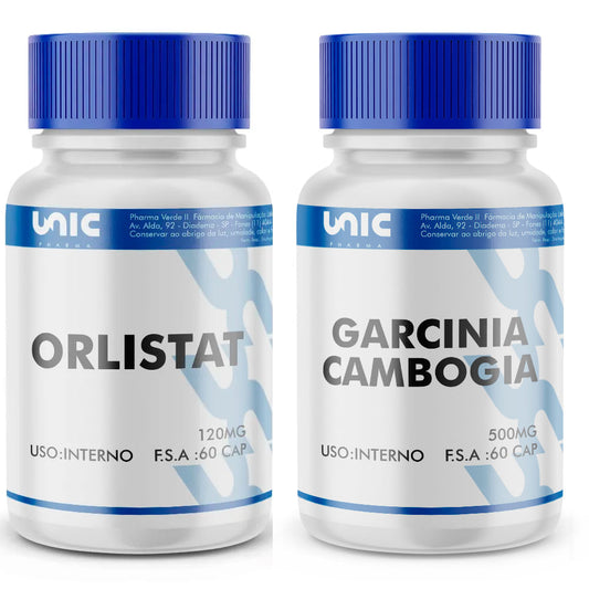 Kit Garcinia cambogia 500mg  60cps + Orlistat 120mg  60cps