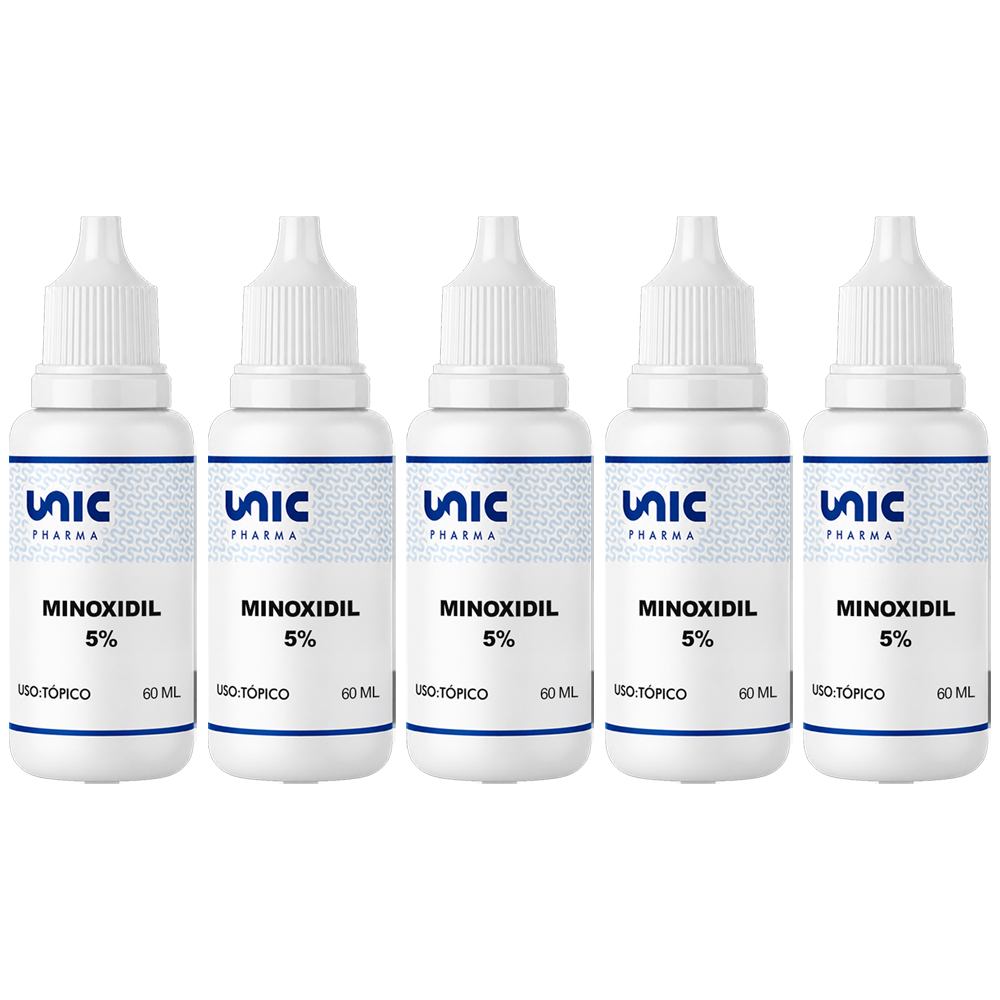 Kit 5 frascos de Minoxidil 60ml
