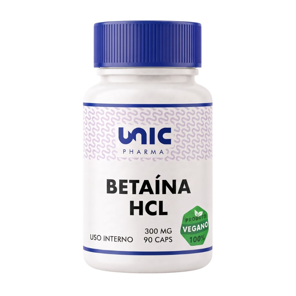 Betaina Hcl 300mg 90 Cápsulas Vegan