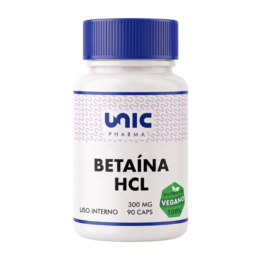 Betaina Hcl 300mg 90 Cápsulas Vegan