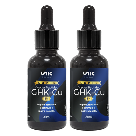 Kit C/2 SUPER GHK-CU Copper Peptideos Sérum 5% - 30ml