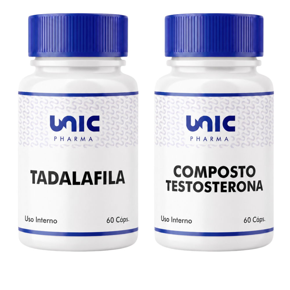 Tadalafil 10mg  + Composto Testosterona 60 caps (Cada)