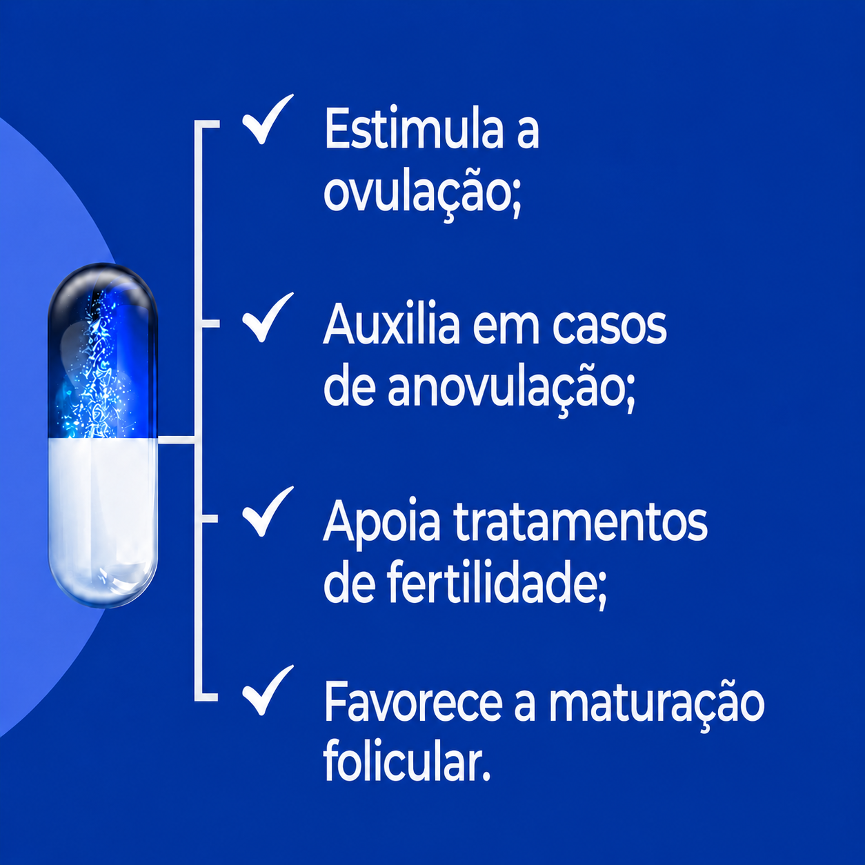 Citrato de clomifeno 50mg 60 Cáps