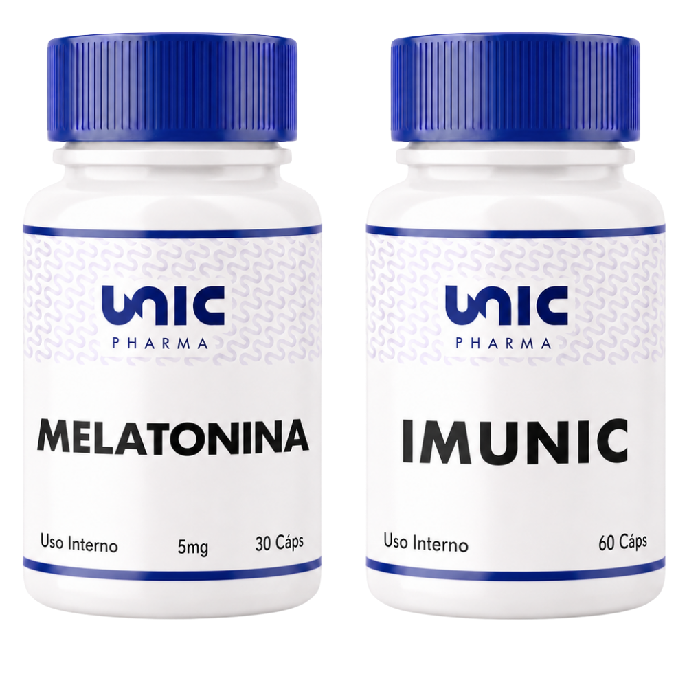 Kit Melatonina  30 Cápsulas 5Mg + Imunic Multivitaminico - 60 Cápsulas
