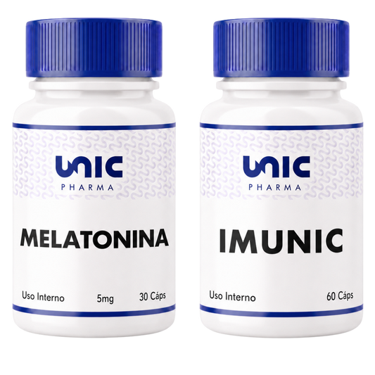 Kit Melatonina  30 Cápsulas 5Mg + Imunic Multivitaminico - 60 Cápsulas