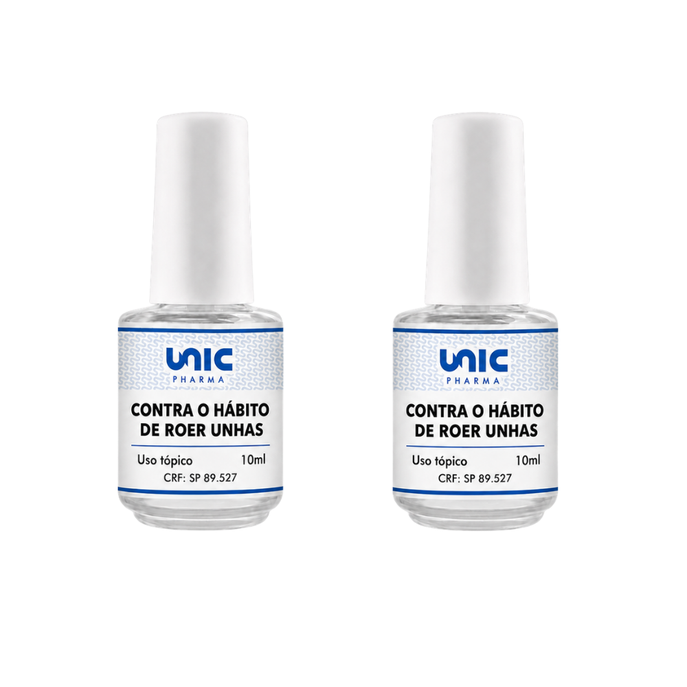 Kit 2 Esmalte Para Onicofagia Hábito De Roer Unhas 10ml Sem Sabor