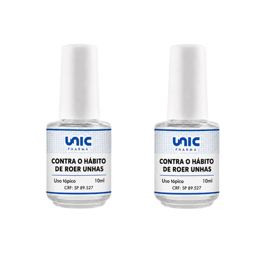 Kit 2 Esmalte Para Onicofagia Hábito De Roer Unhas 10ml Sem Sabor