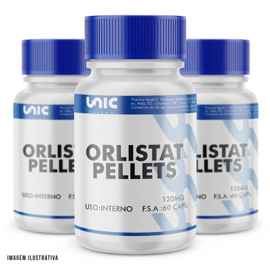 Kit 3 potes Orlistat Pellets 120mg 60cp