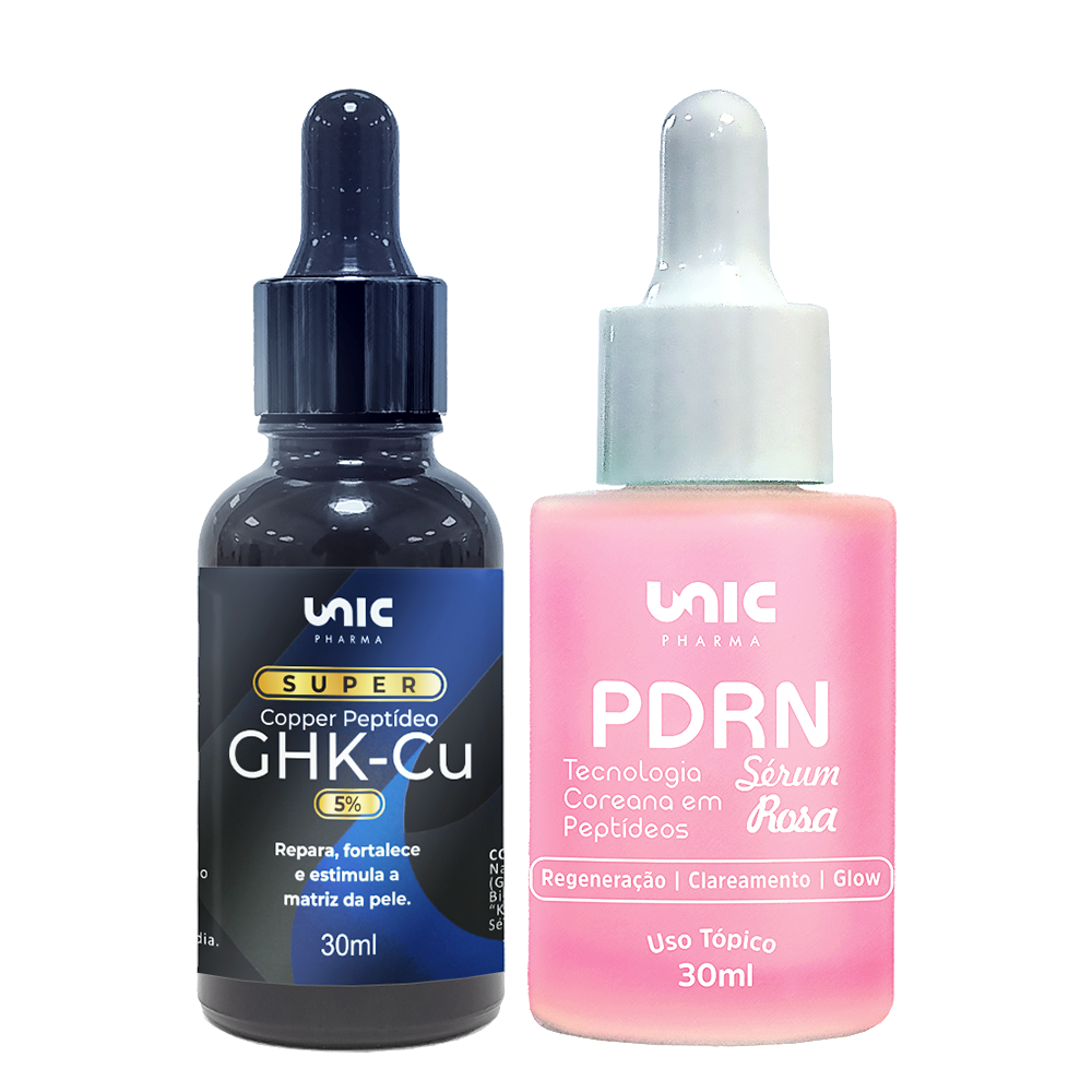 Kit Serums GHK-Cu 5% e PDRN Rosa - 30ml cada