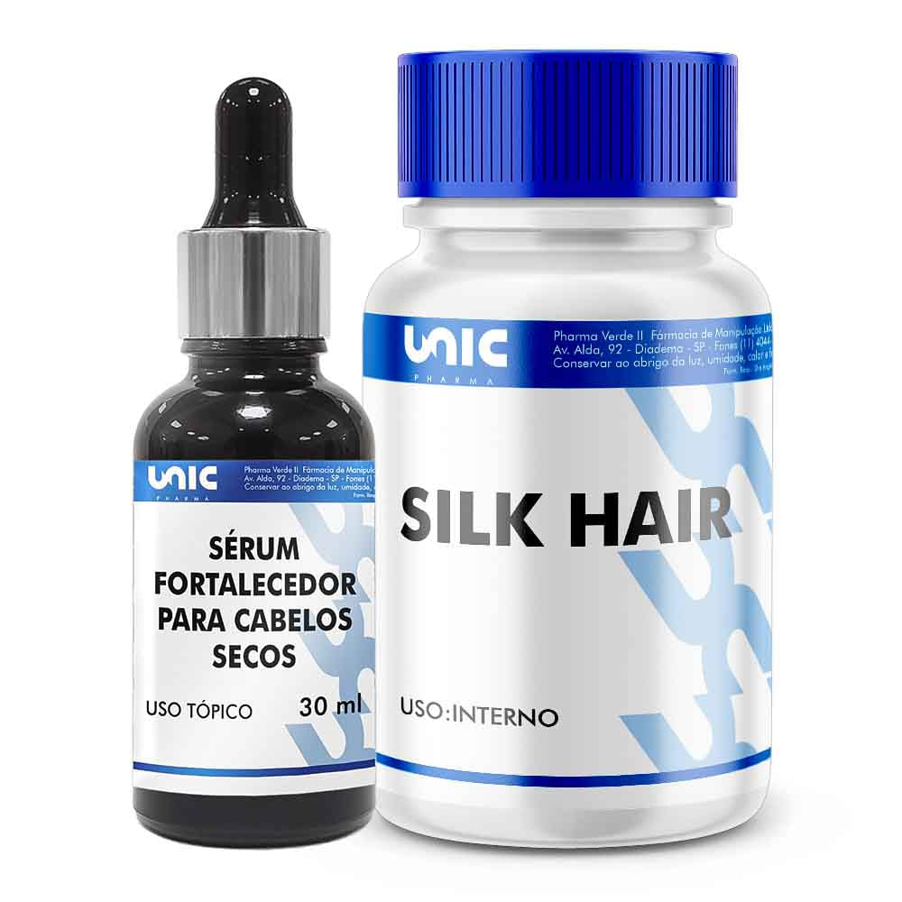 Kit Sérum e Cápsula Fortalecedora Para Cabelos Secos