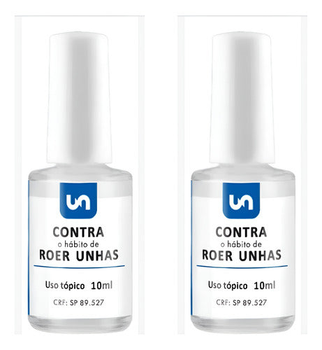Kit 2 Esmalte Para Onicofagia Hábito De Roer Unhas 10ml Sem Sabor