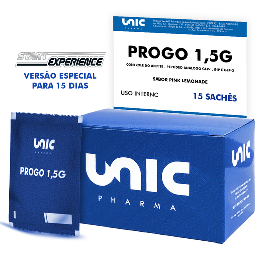 ProGo 1,5g - 15 Sachês - Controle do apetite - Peptídeo - GLP-1, GIP E GLP-2