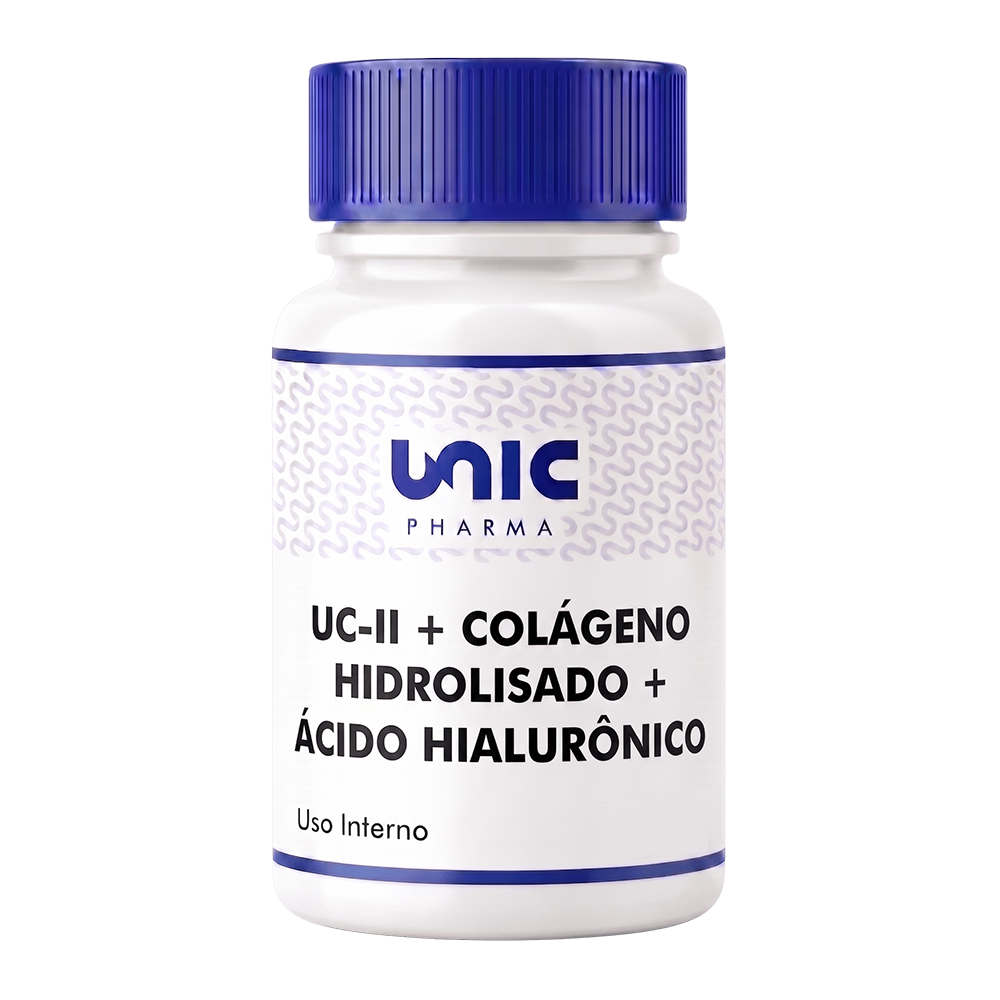 3 em 1: Uc II  mais Ácido Hialurônico mais Colágeno hidrolisado - 30 doses