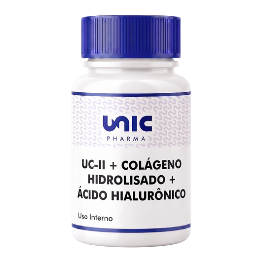 3 em 1: Uc II  mais Ácido Hialurônico mais Colágeno hidrolisado - 30 doses