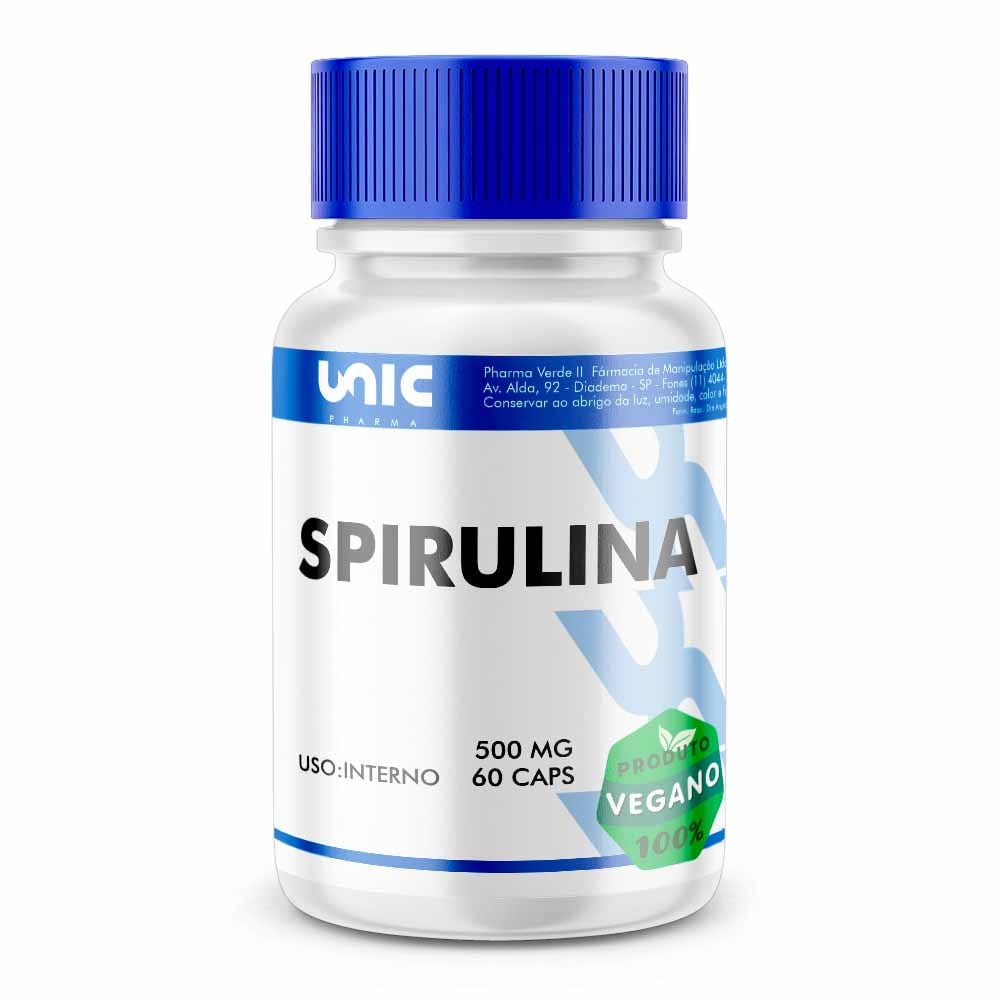 Spirulina 500mg 60 Cápsulas Vegan