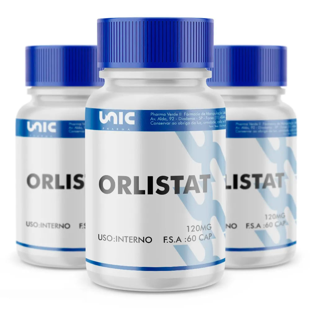 Kit 3 Potes orlistat 120 mg 60 capsulas
