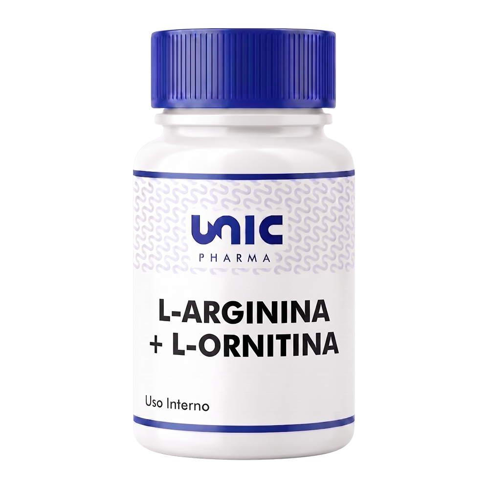 L-Arginina 500mg com L-Ornitina 250mg 90 Cápsulas