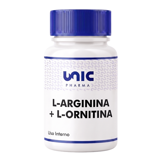 L-Arginina 500mg com L-Ornitina 250mg 90 Cápsulas
