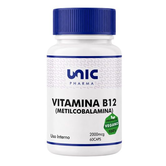 Vitamina B12 (Metilcobalamina) 2000mcg 60 Cápsulas Vegan