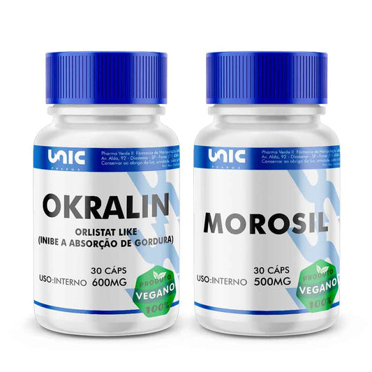 Kit Okralin 600mg 30 Doses + Morosil 500mg 30 Cápsulas Vegan