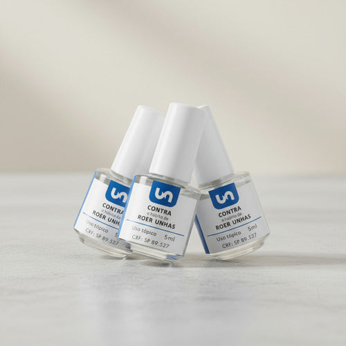 Kit 3 Esmalte Unicpharma Antionicofagia 5ml Inibe Roer Unhas Sem Sabor