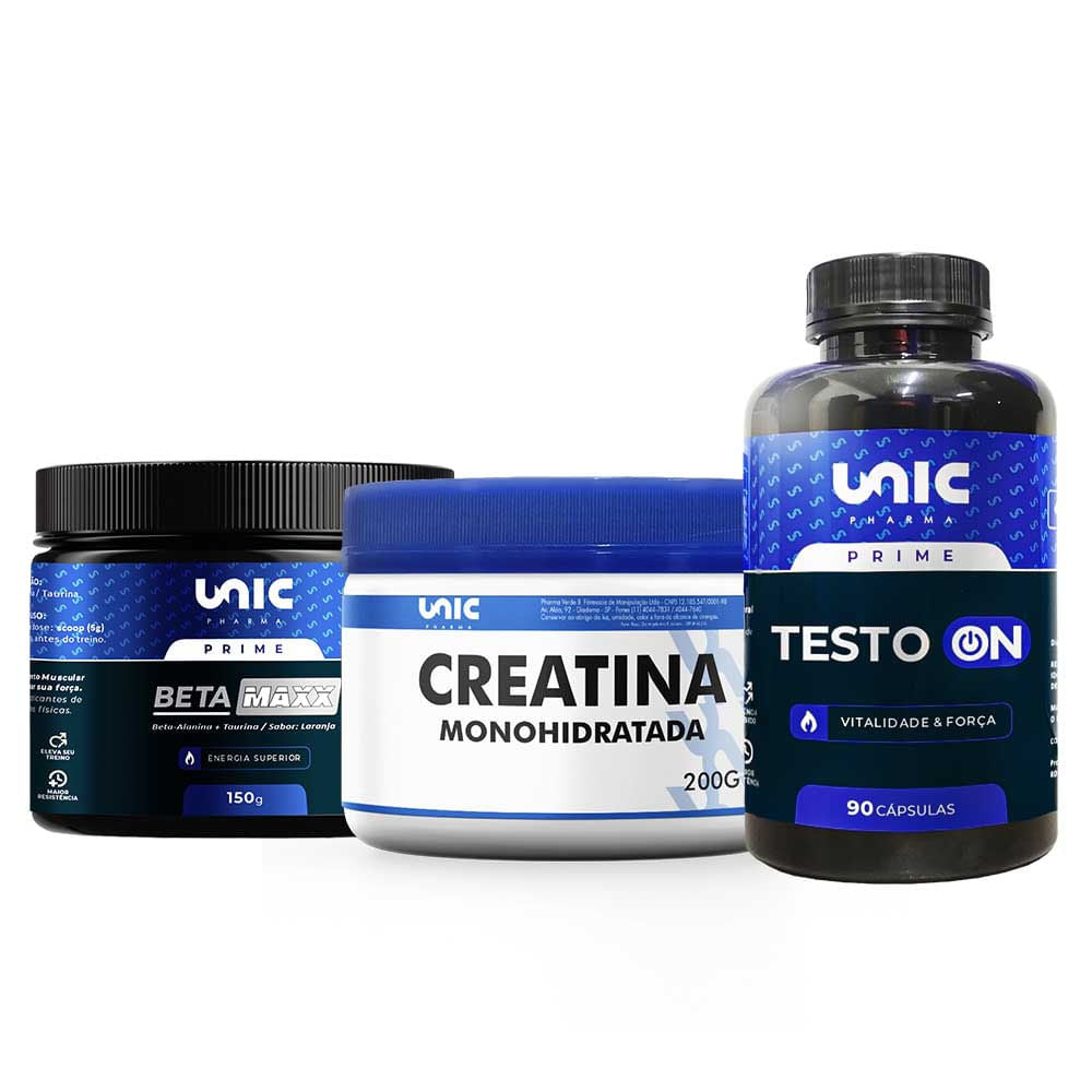 Beta Maxx  150g mais Creatina 200g mais Testo On 90 Cáps