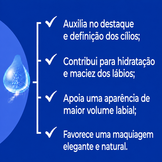 Mascara Alongadora Para Cílios 9Ml + Preenchimento Labial Em Gloss  6Gr