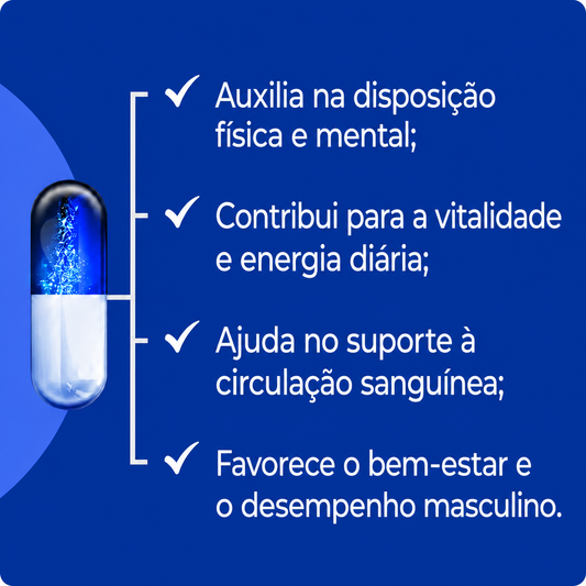 Azulzinho Natural + Maca Peruana  500Mg - 30 Doses