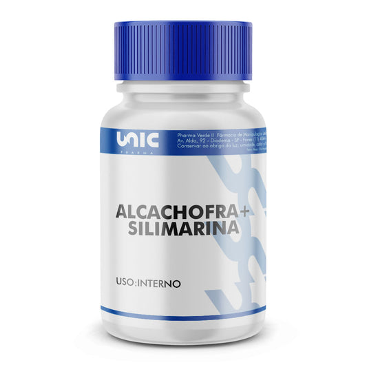 Protetor hepático natural - Alcachofra 300mg + Silimarina 50mg - 60 cáps